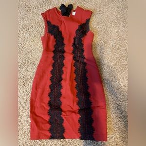 Burnt orange/rust pencil dress